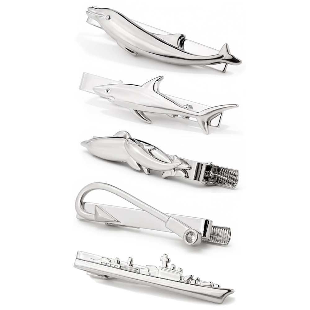 Tie Clip Silver - Penjepit Dasi Hewan Laut Kreatif untuk