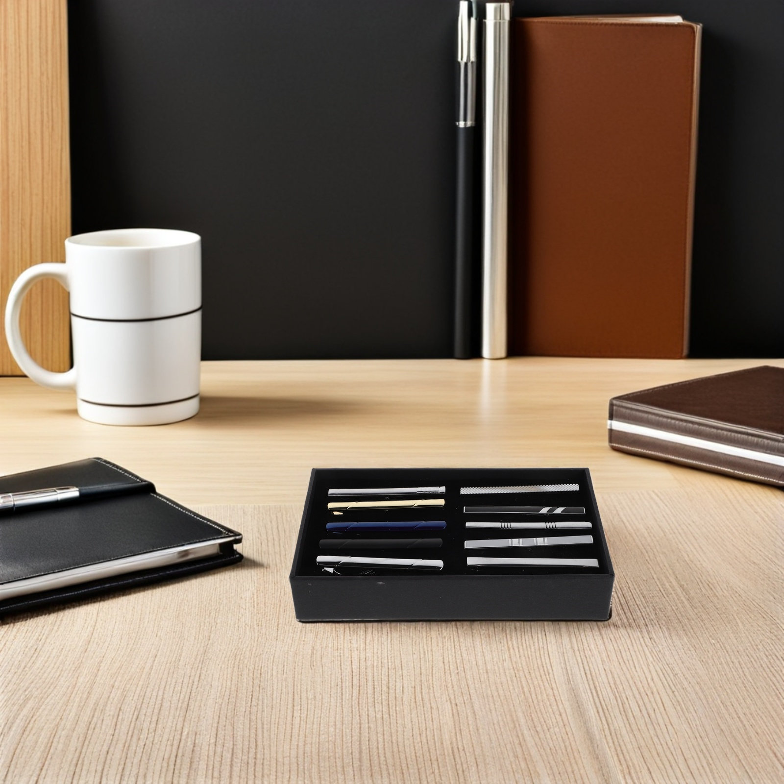 10Pcs Set Penjepit Dasi Elegan - Tie Bar Set Gift ulasan dan harga
