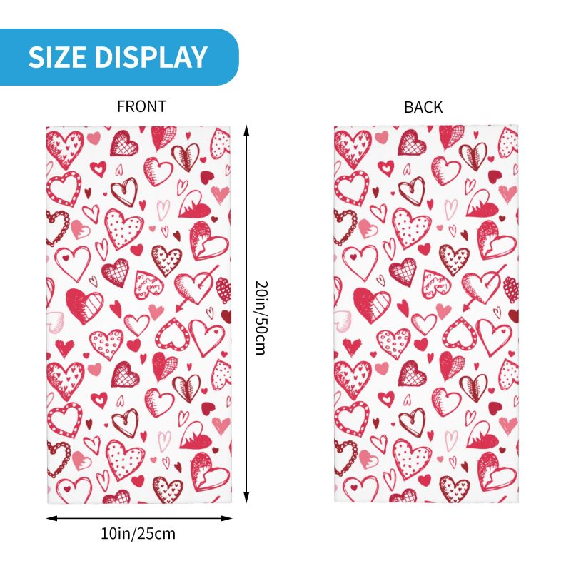 Bandana Hati Cinta Merah Muda  - Neck Warmer Tube ulasan dan harga