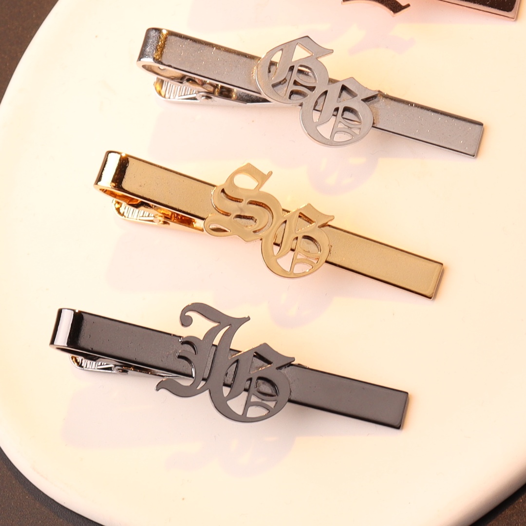 Klip dasi inisial nama kustom  - Tie Clip Silver ulasan dan harga