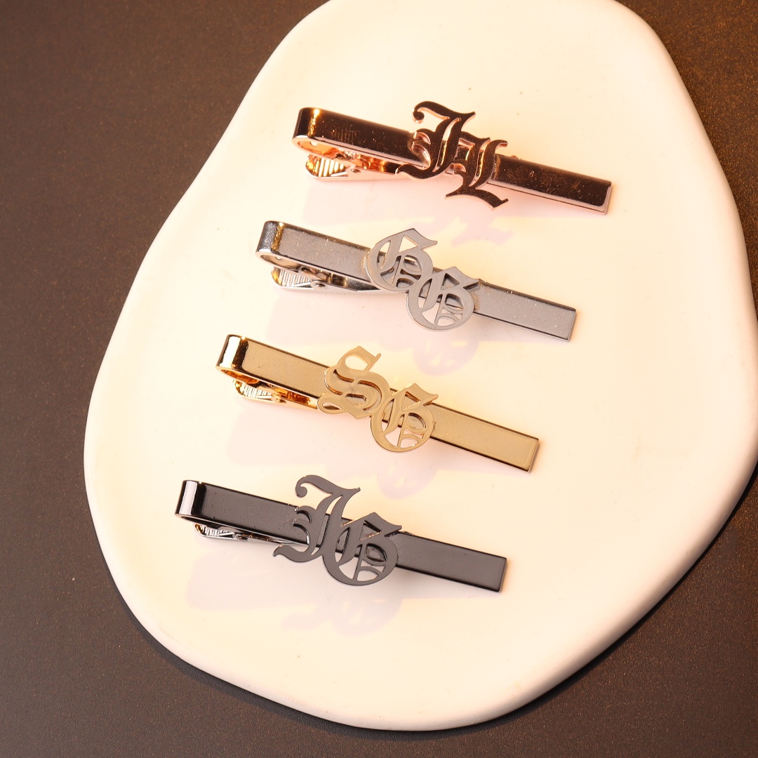 Klip dasi inisial nama kustom  - Tie Clip Silver ulasan dan harga