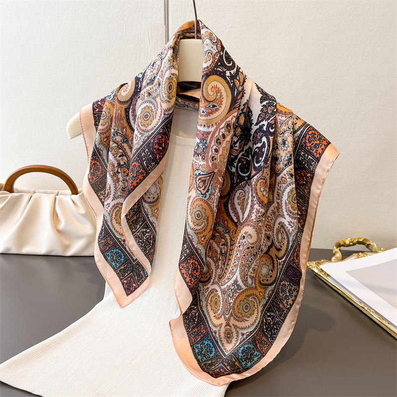 Syal Satin Tipis Vintage Wanit - Face Scarf Mask ulasan dan harga