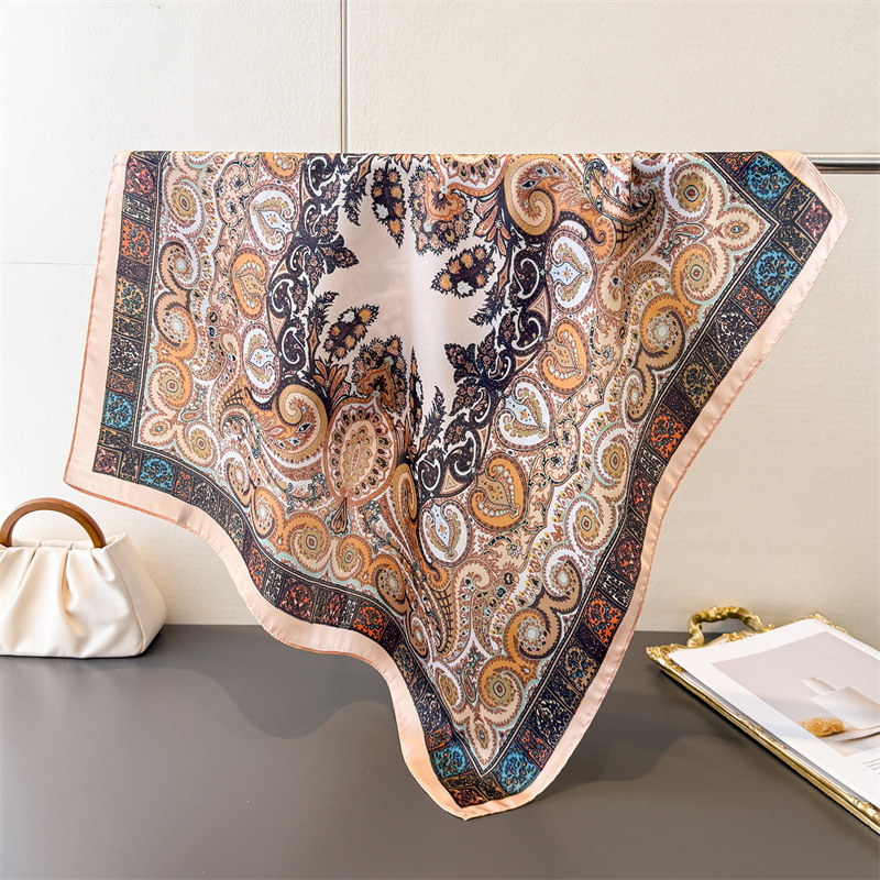 Syal Satin Tipis Vintage Wanit - Face Scarf Mask ulasan dan harga