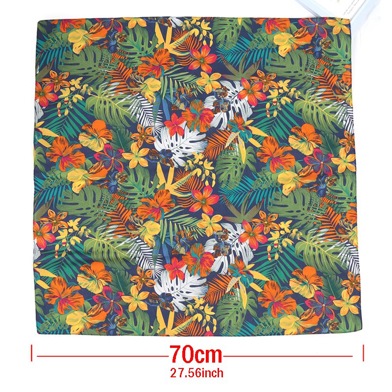 Syal Rambut Motif Daun Bunga 7 - Bandana Cotton ulasan dan harga