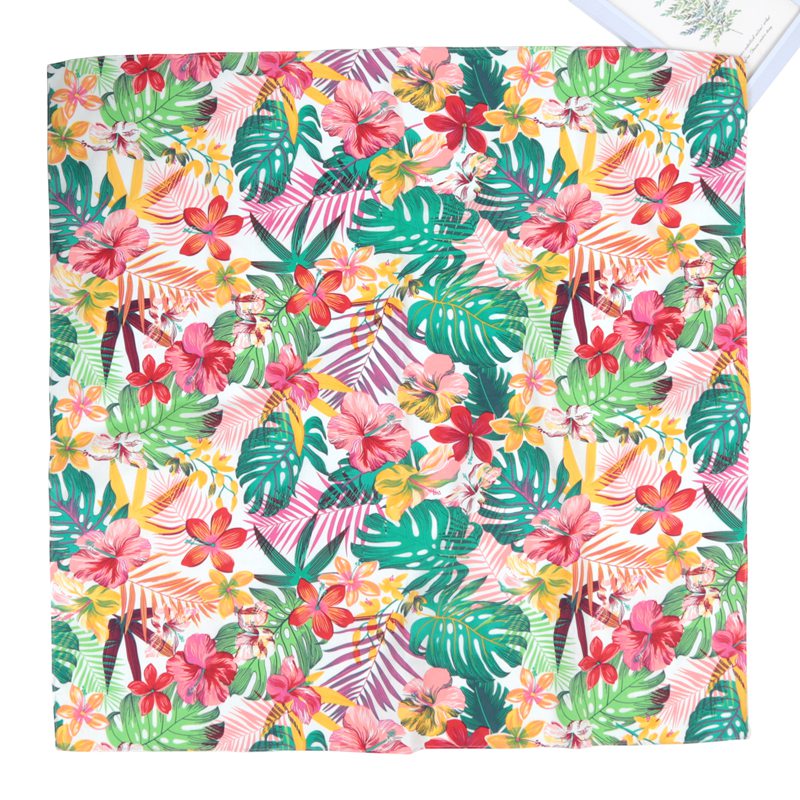 Syal Rambut Motif Daun Bunga 7 - Bandana Cotton ulasan dan harga
