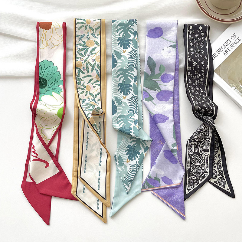 Syal Sutra Kecil Model Merek M - Face Scarf Mask ulasan dan harga
