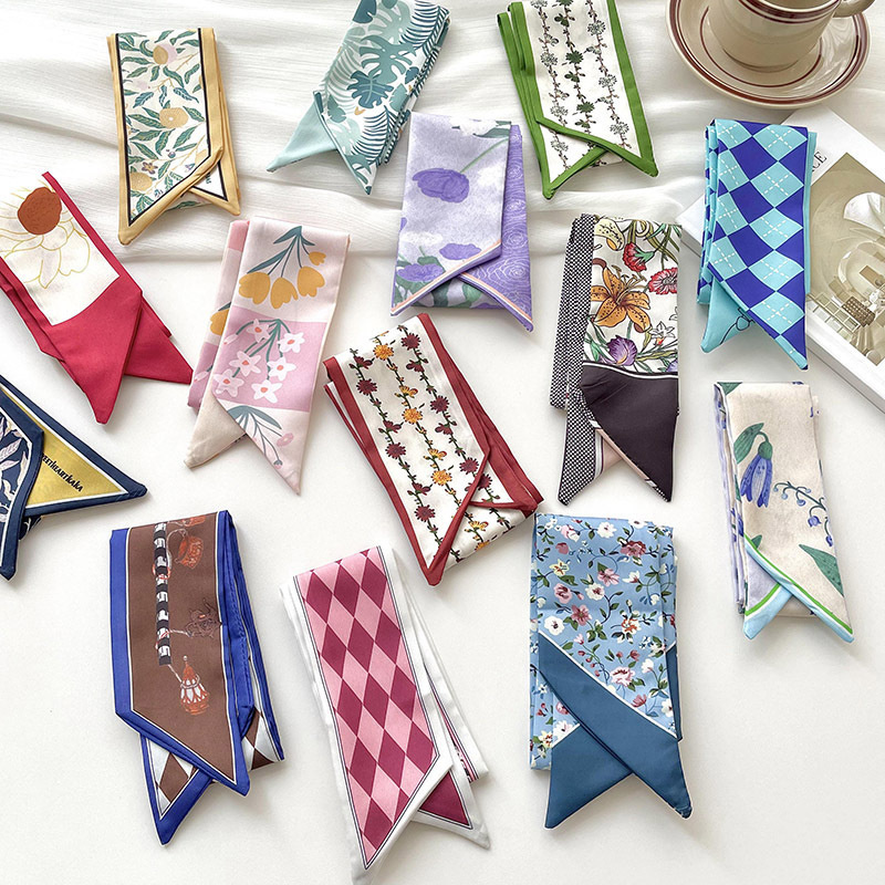 Syal Sutra Kecil Model Merek M - Face Scarf Mask ulasan dan harga