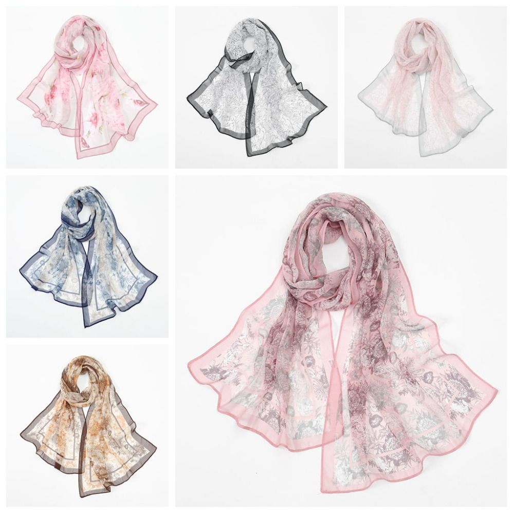 Selendang Chiffon Desain Elega - Face Scarf Mask ulasan dan harga